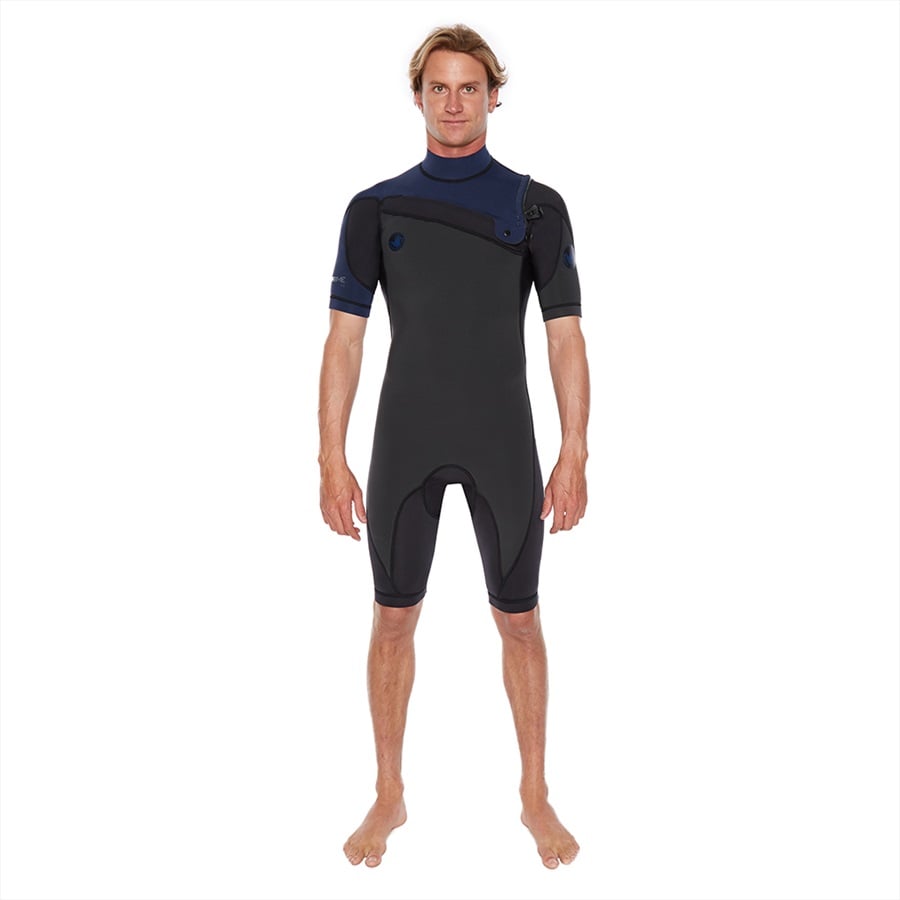 Body Glove Pr1me 2/2 Slant Zip Shorty Spring Surfing Wetsuit, MT Navy